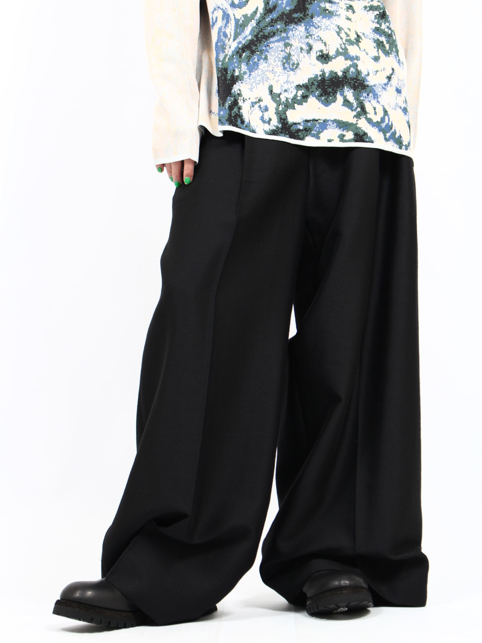 TAAKK - 【25SS】ハイウエスト デザイン トラウザーズ スラックス