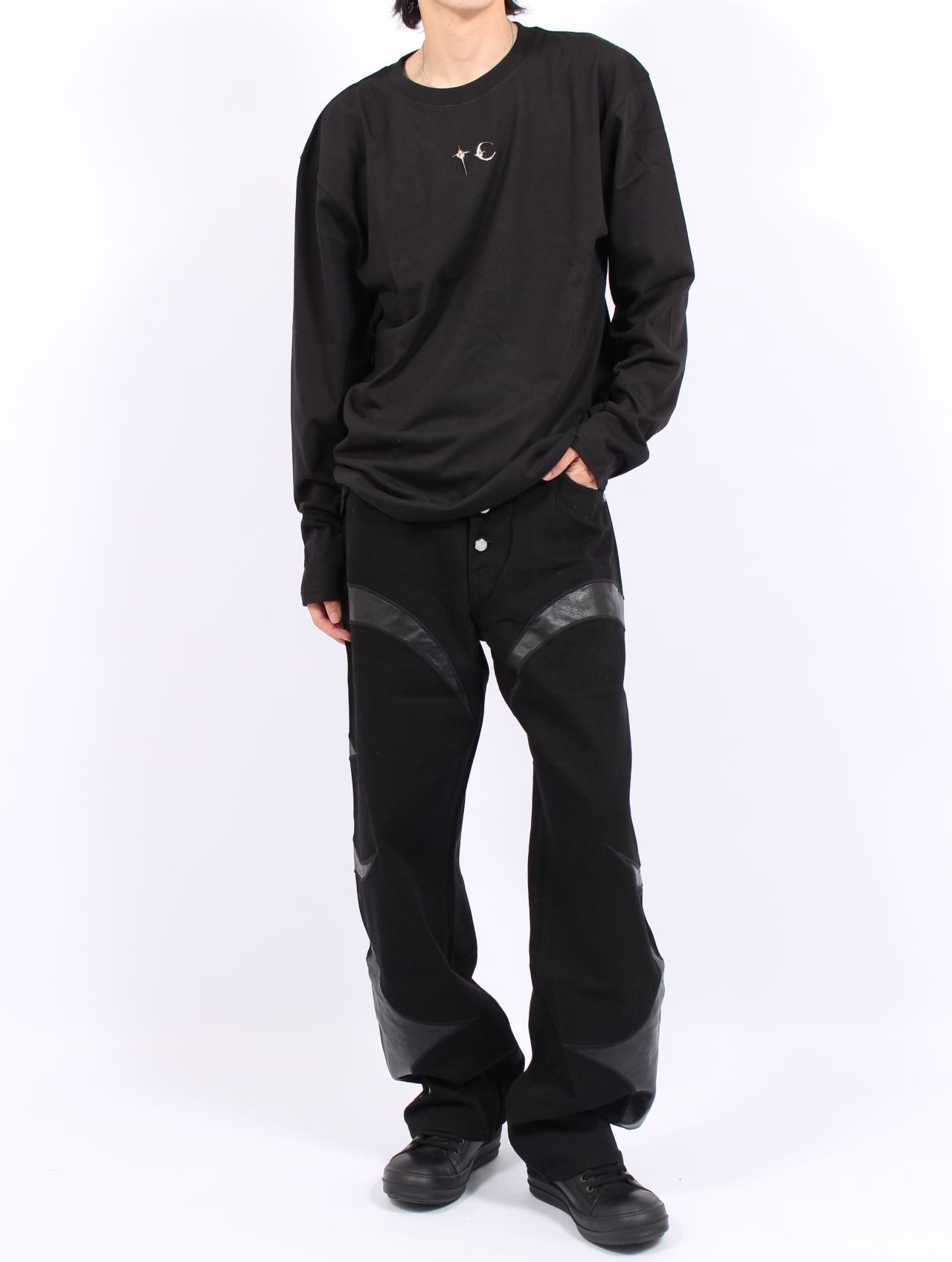 Thug Club - 【25AW】TC レザー ウォッシング デニム パンツ / TC