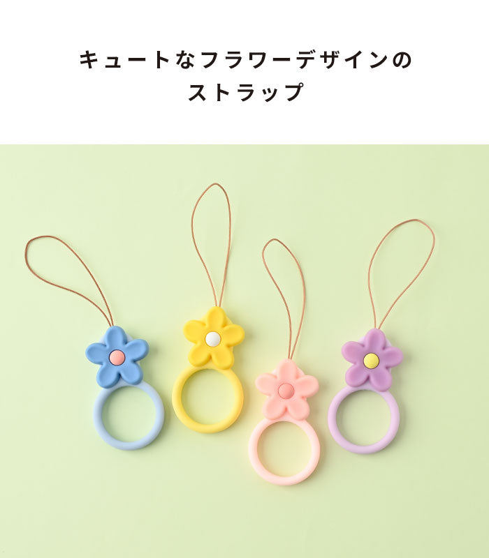 PHONEAR リングホルダーストラップ(フラワー)