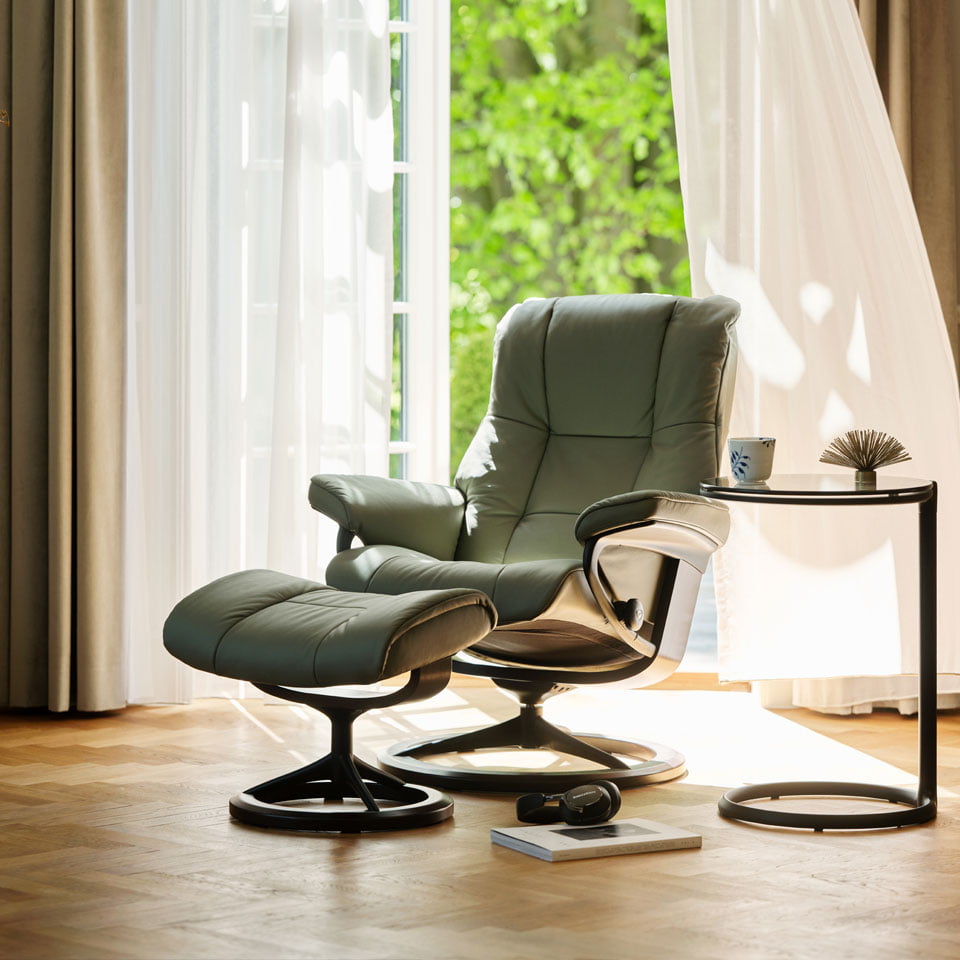 エコーネス ストレスレスチェア＆オットマン・本革・EKORNES グリーン