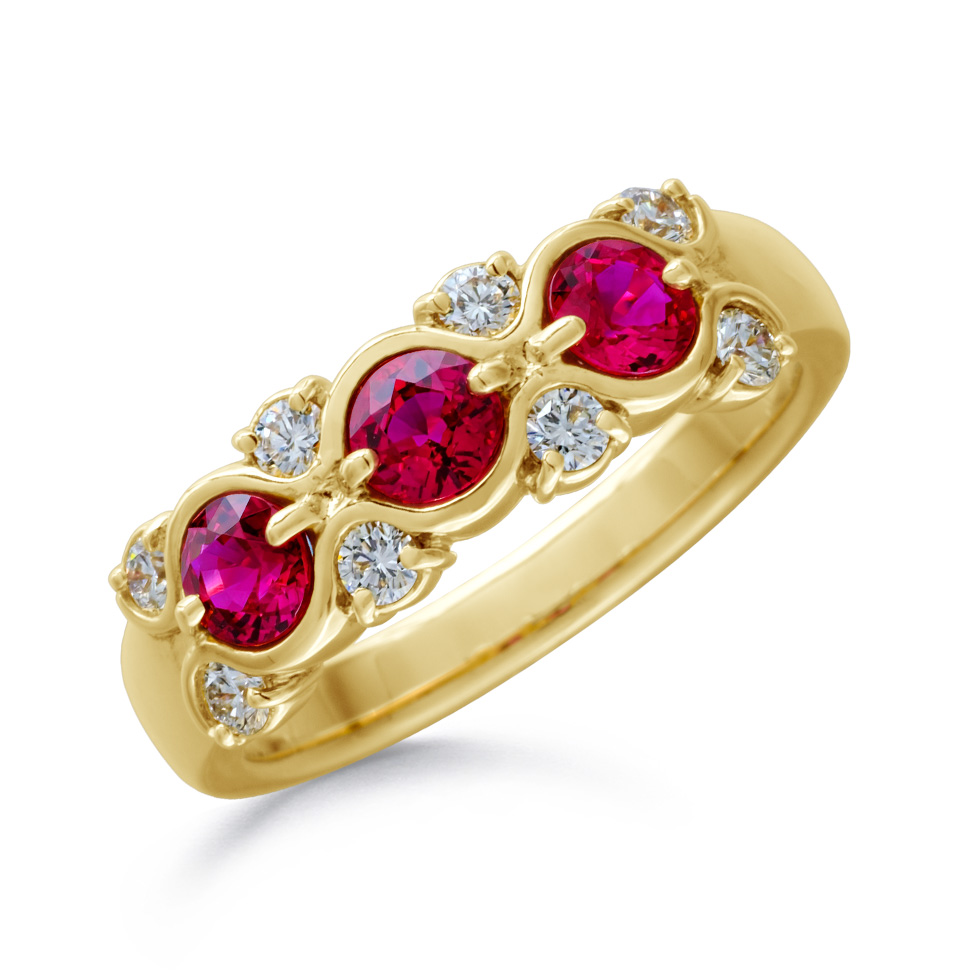 ルビー ダイヤモンド リング | SUWA | アニバーサリーバンドリング