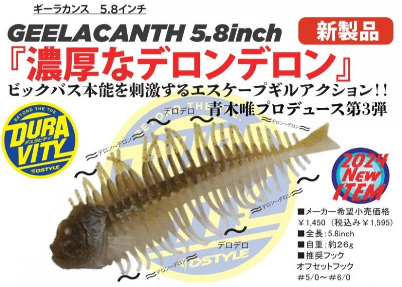 LURE SHOP SUBMARINE / DSTYLE GEELACANTH(ギーラカンス)5.8インチ