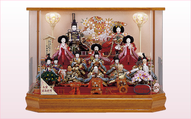 人形の末正商店 | ケース飾り | 芥子親王小芥子十五人飾り（ケース入り