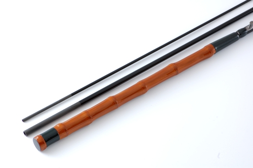 当時物 中通し ハゼ竿 竿正作 竹竿 3本継 釣竿 在銘 当時物 中通し