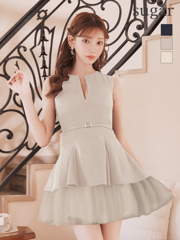 XS-Lサイズあり【DEA./ディア】ノースリーブ/ ベルトデザイン