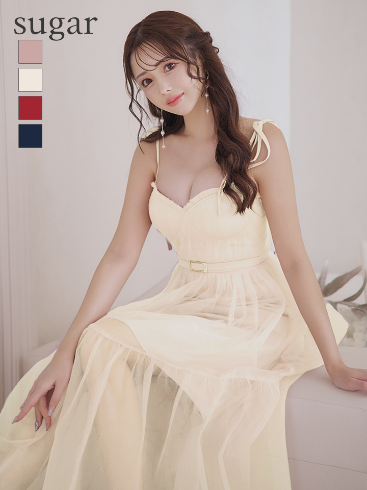 XS-Lサイズあり【DEA./ディア】ショルダーリボン/ フレア/ チュール