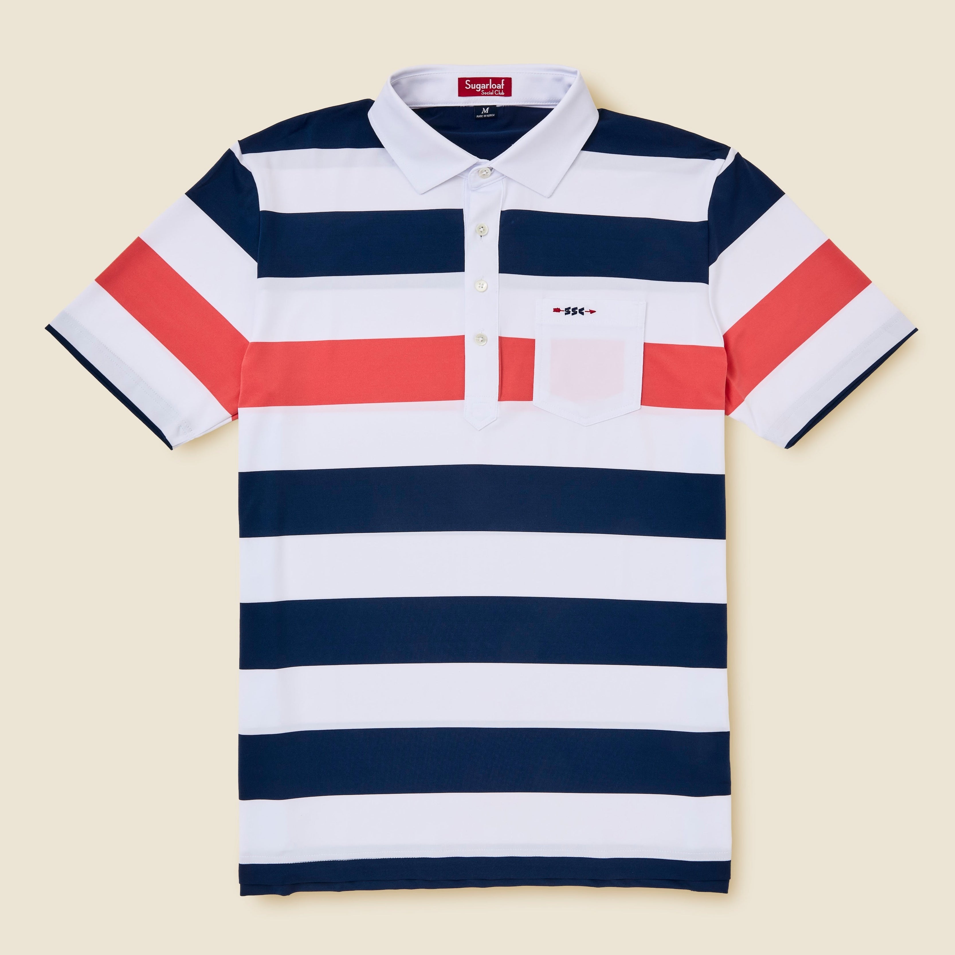 The Big Stripe Sport Pocket Polo