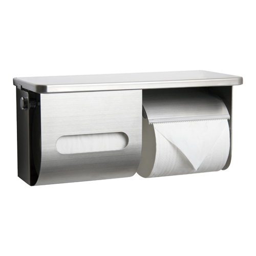 スギカウ / ワンハンドペーパーホルダーL 棚横2連 ペーパー盗難防止鍵