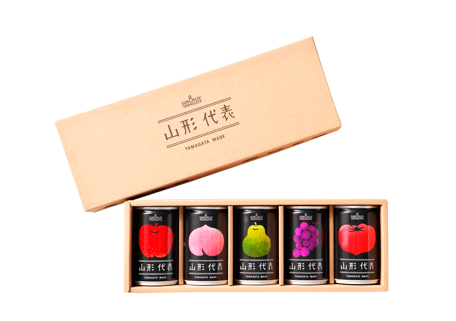 サン＆リブ】山形代表 詰合せ5缶セット｜無添加ジュースギフト