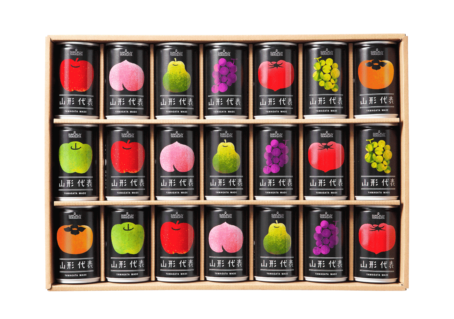サン＆リブ】山形代表 詰合せ21缶セット｜無添加ジュースギフト