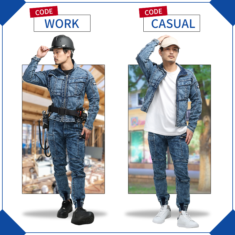 作業ズボン デニムカーゴジョガーパンツ 寅壱TORA 8922-235【サン