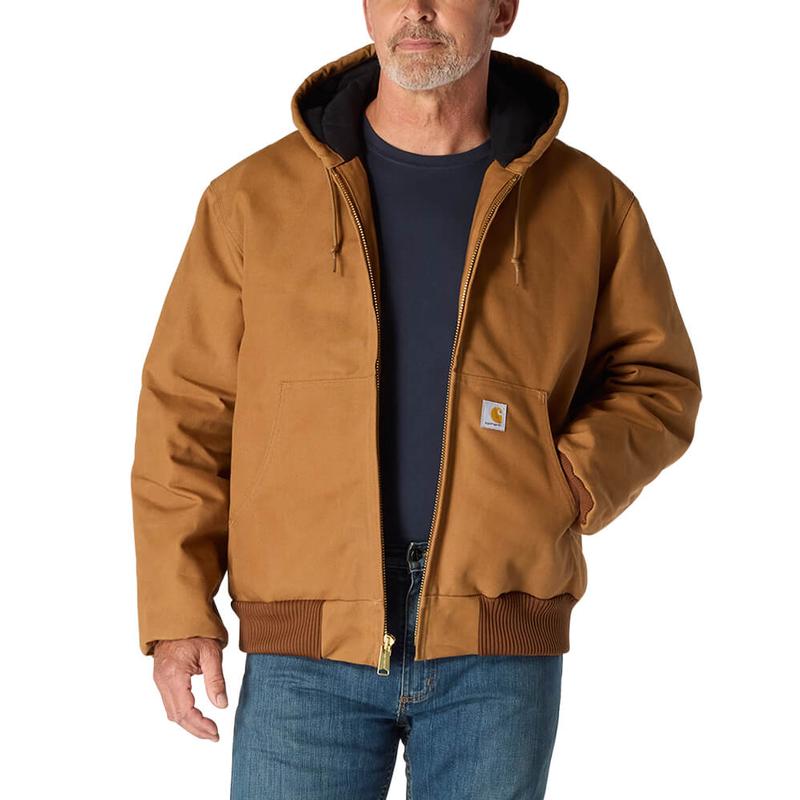 Loose Fit Firm Duck Quilted Flannel-Lined Active Jac 106673irr