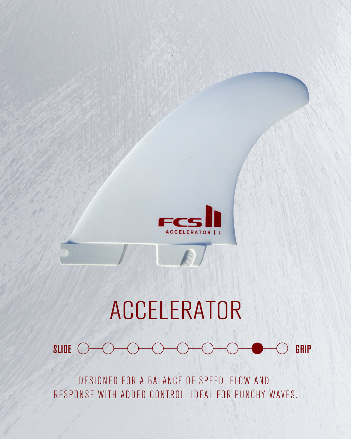 FCS II Accelerator White Edition Tri Fin Set - FCS JAPAN