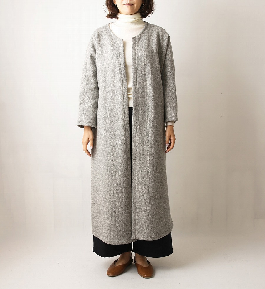 実物大型紙【No.655】ドルマンスリーブのシンプルコート(SML・2L) [M便