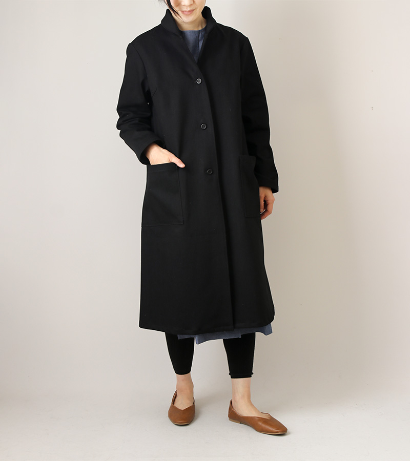 実物大型紙【No.650】幅広スタンドカラーのコート(SML・2L) [M便 1/3