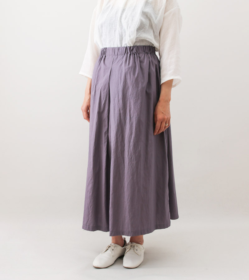 寸法図【NO.303】中心タックのゴムギャザースカート＜スゴラク＞ [M便