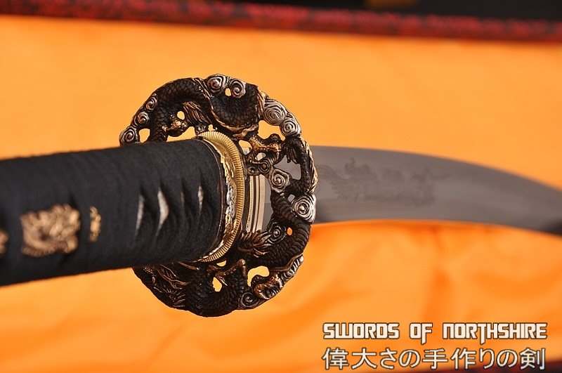 Hand Forged Folded Damascus Steel Clay Tempered Samurai Katana