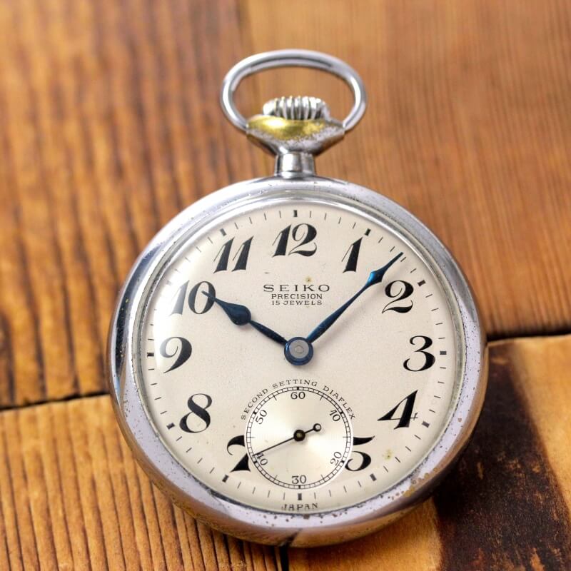 昭和30年の19セイコー鉄道時計/15石/秒針止め機能/絶版時計