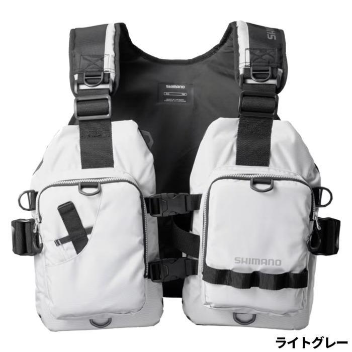 シマノ ゲームベストライト フリー ライトグレー VF-068T - 釣具の