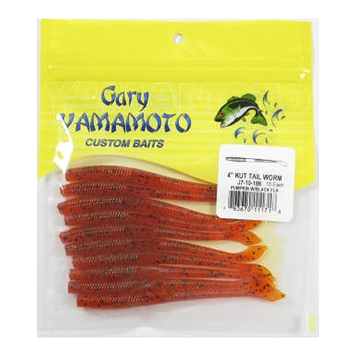 ゲーリーヤマモト 4インチ カットテールワーム 186（パンプキン
