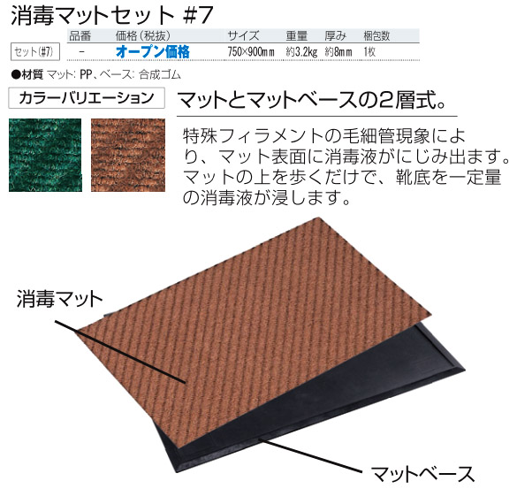 廃番・再入荷無し】山崎産業 消毒マットセット#7 - 口蹄疫ウイルス感染