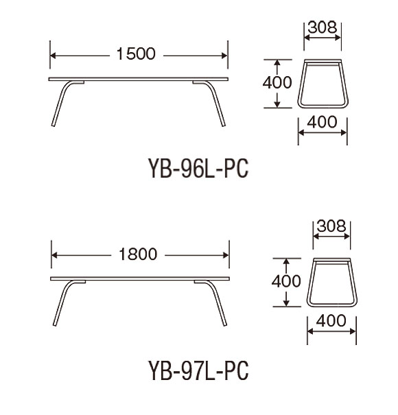 山崎産業 樹脂ベンチ背なしECO - 再生樹脂を利用したリサイクル仕様の