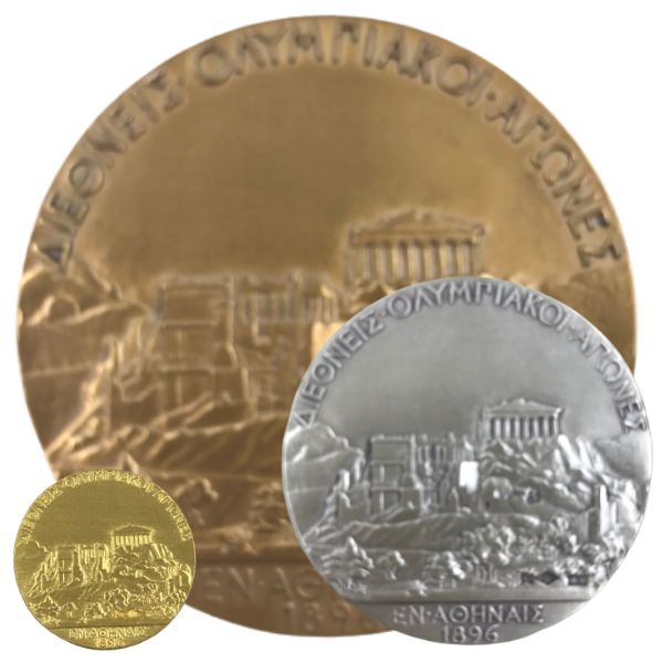 オリンピック 優勝メダル 第1回アテネ大会 純金 純銀 銅 3点セットの