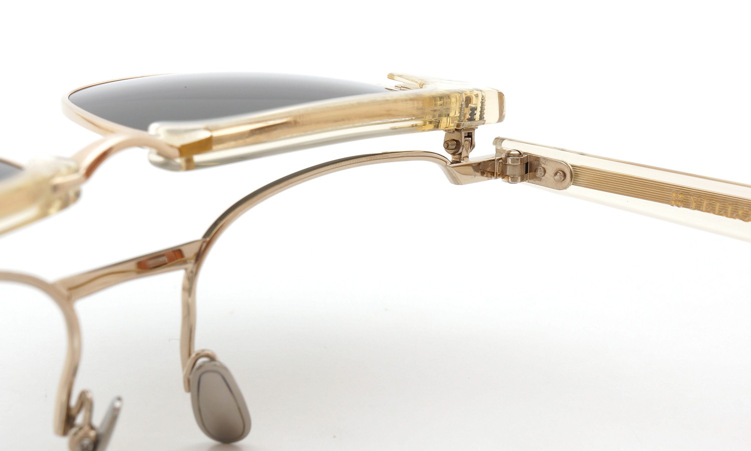 正規・美品】YELLOWS PLUS 跳ね上げサングラス JOHN C445 YELLOWS PLUS