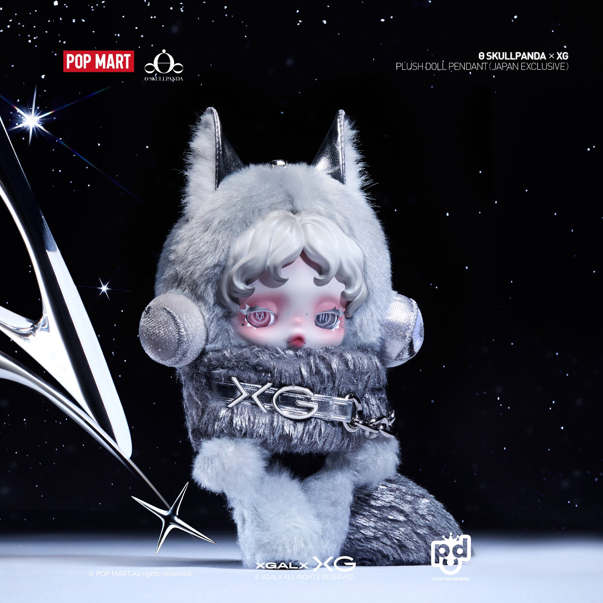 SKULLPANDA × XG Japan-Exclusive Collaboration Doll Pendant – POP