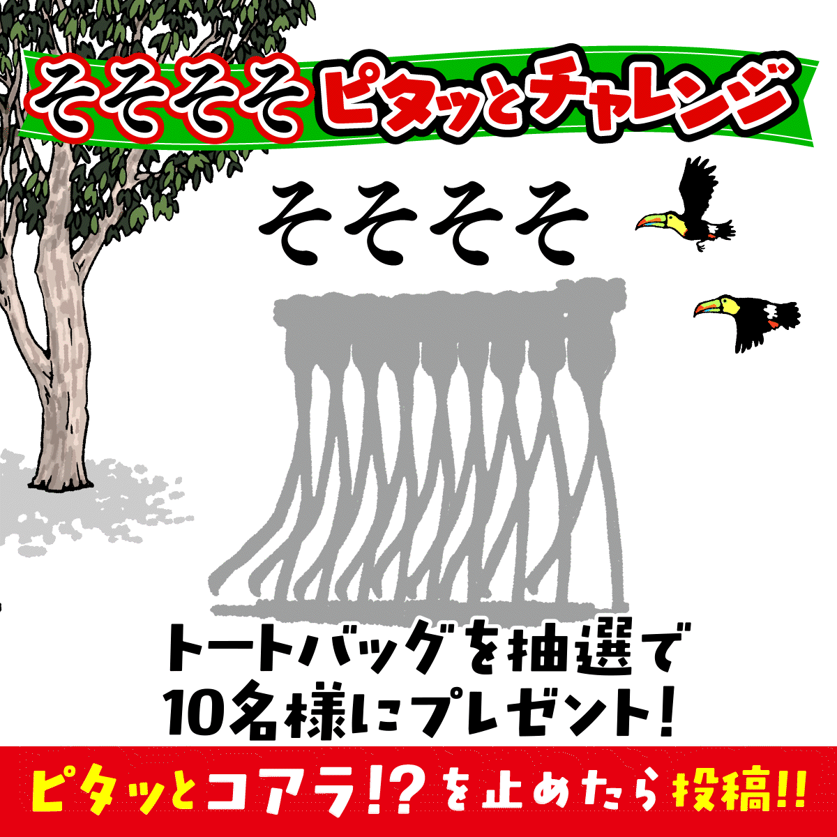 そそそそ ピタッとチャレンジ」 Xプレゼントキャンペーン実施中