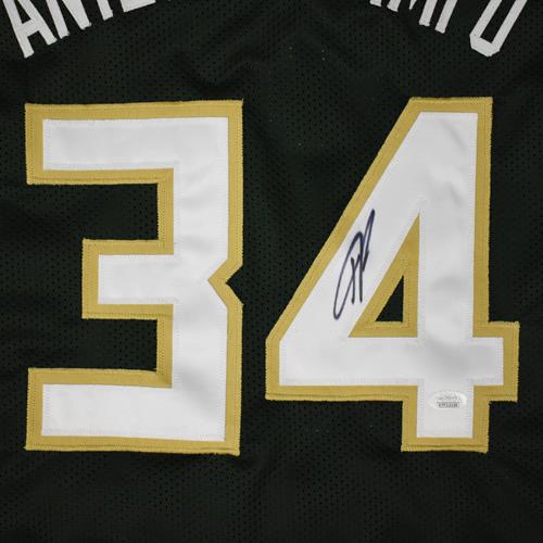 Giannis Antetokounmpo Autographed Milwaukee (Green #34) Custom