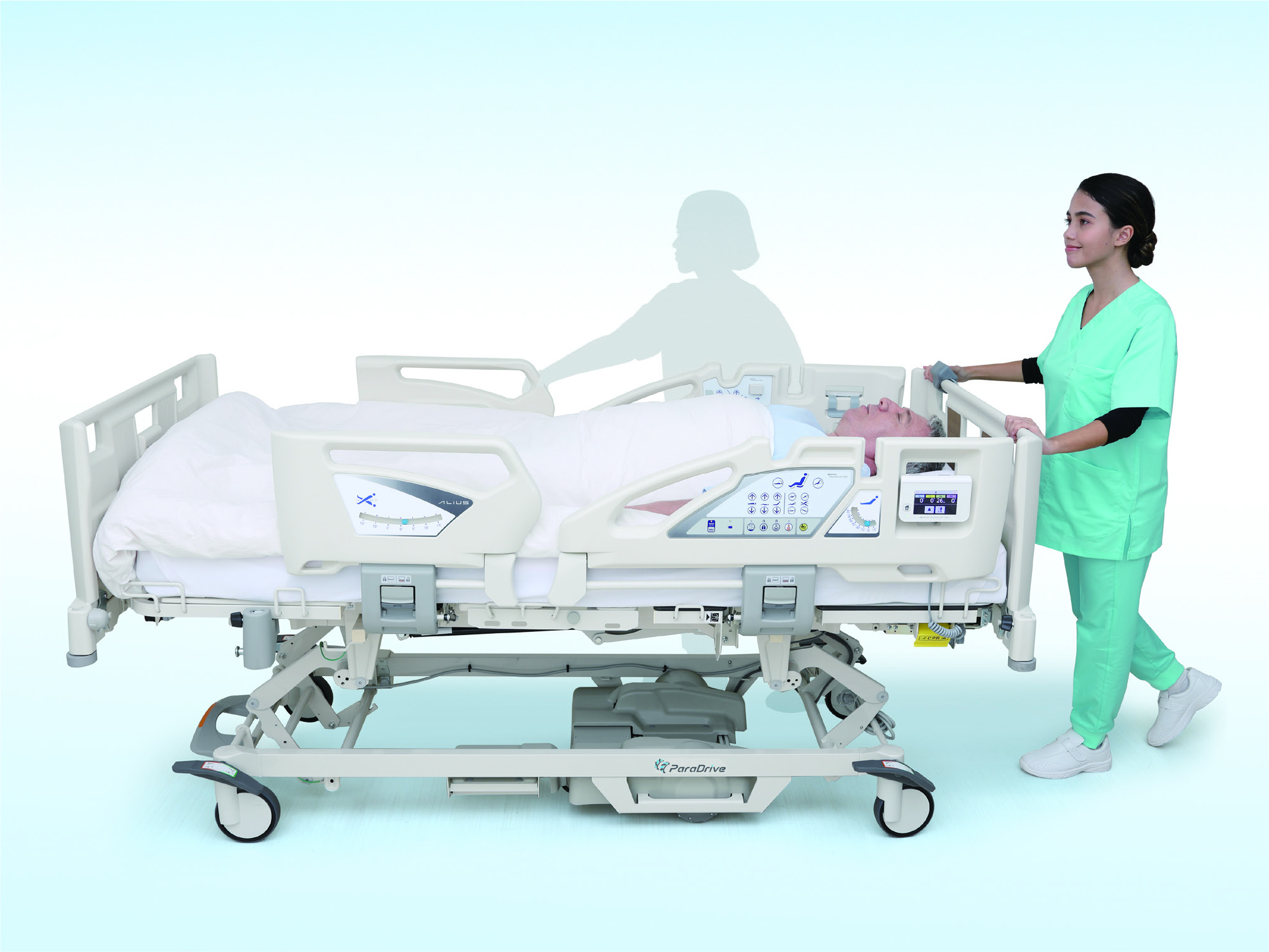 搬送アシスト機能付きICUベッドを発売 〜業界初の左右方向アシスト機能