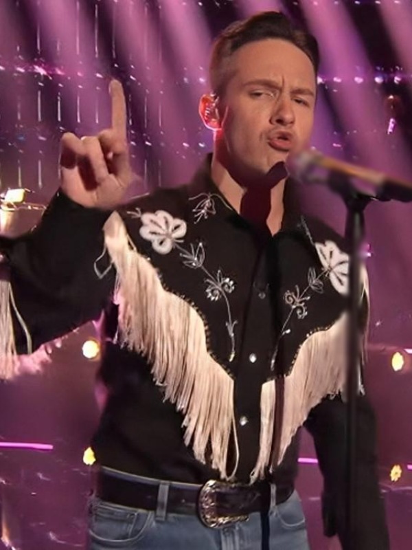 American Idol S22 Jack Blocker Fringe Shirt | Ranch Wear Western Shirt