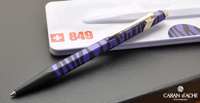 CARAN D'ACHE カランダッシュ ボールペン 限定品 ゼブラ パープル