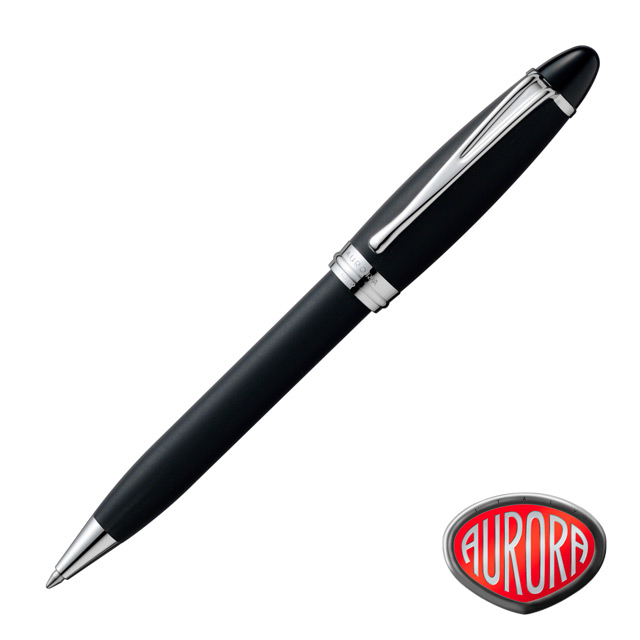 AURORA アウロラ ボールペン イプシロン サテン ブラック | ペンハウス