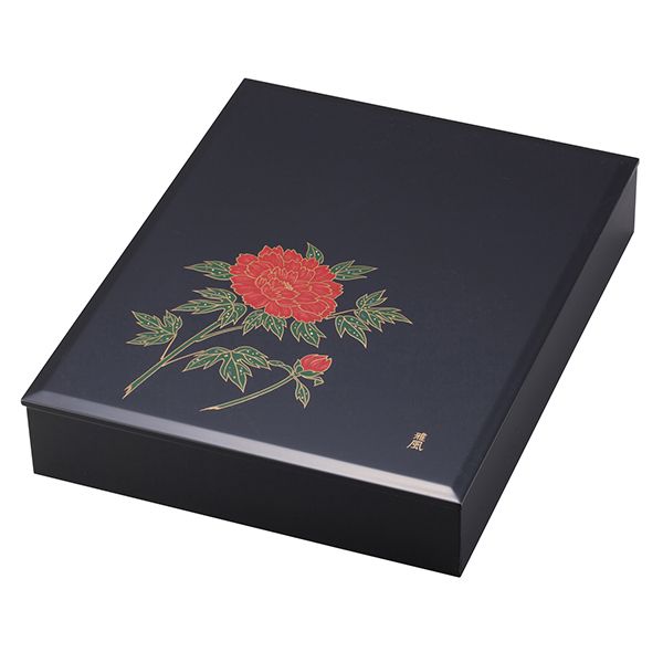 AZONX アゾン B5サイズ 輪島塗 蒔絵 雅風 AX-8811 牡丹（ぼたん） 文箱