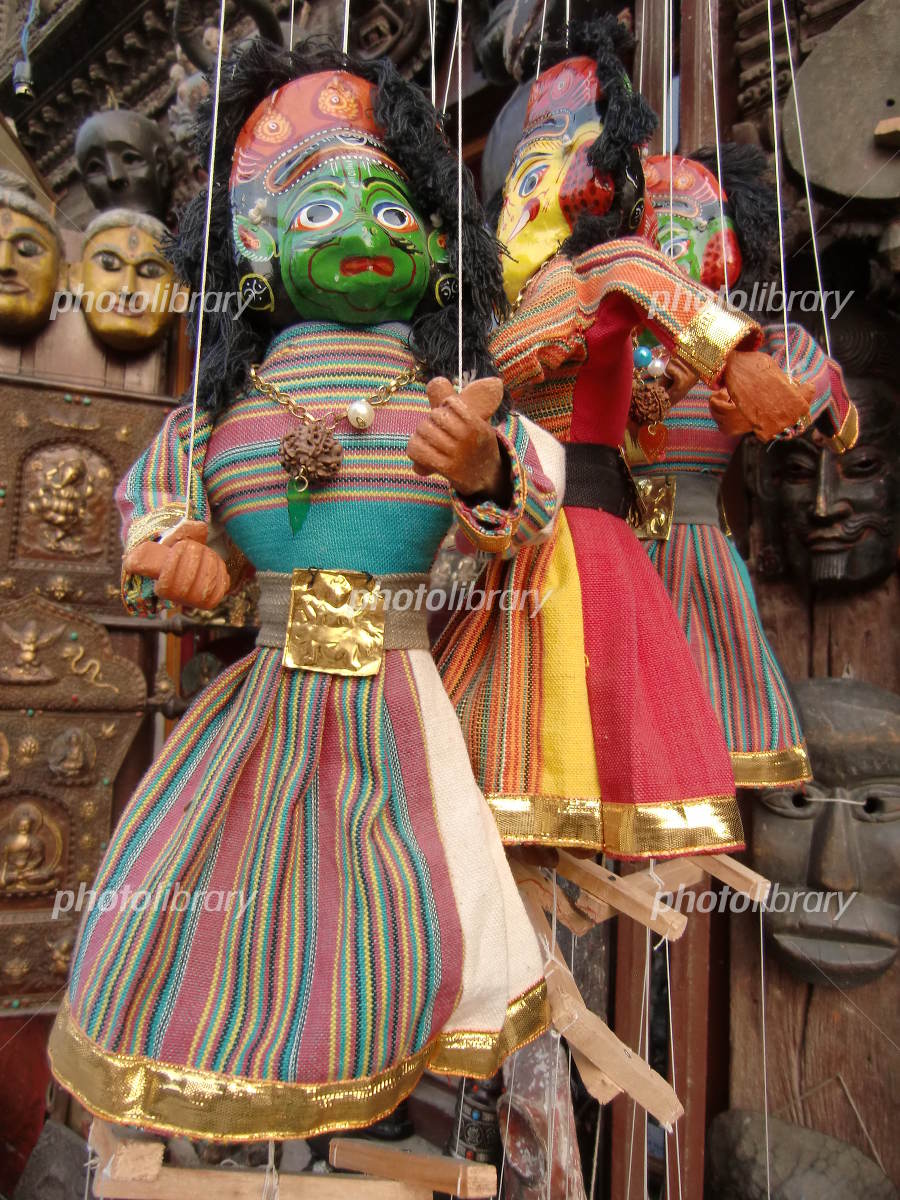 ネパール 民芸品の操り人形 写真素材 [2922212] - フォトライブラリー