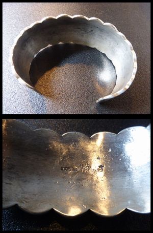 ナバホ Gary・Reeves ゲーリー・リーブス スタンプワーク バングル