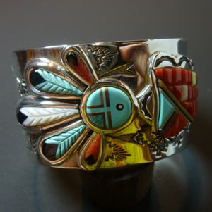 ナバホ Wilbert・Manning ウィルバート・マニング インレイ サン