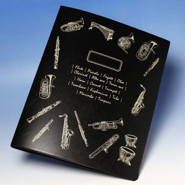 譜面用クリアファイル 《Winds》 吹奏楽器たち 128736 音楽雑貨