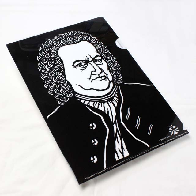 切り絵クリアファイル 《 J. S. Bach 》 100014 ☆ 音楽雑貨
