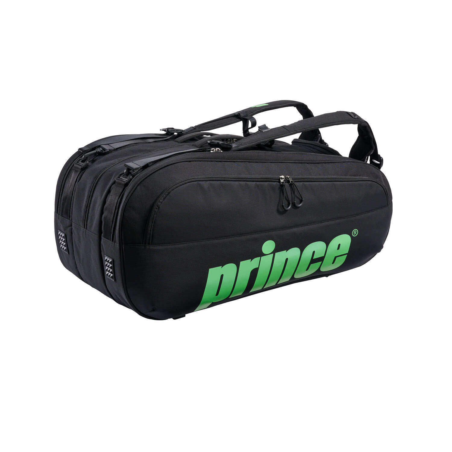 プリンスラケットバッグ12本入（TT500）(ブラック×グリーン(240