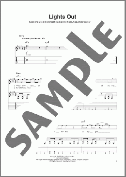 バンド楽譜】Lights Out / UFO/Michael Schenker(ギタースコア)