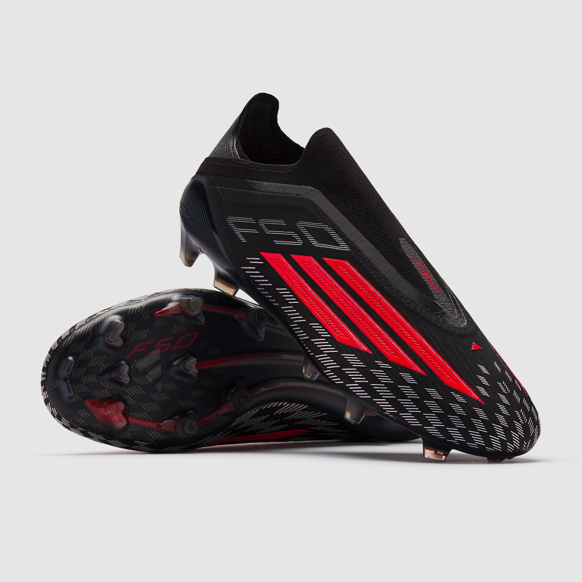 adidas F50 Elite Laceless Firm Ground - Core Black/Lucid Red/Core