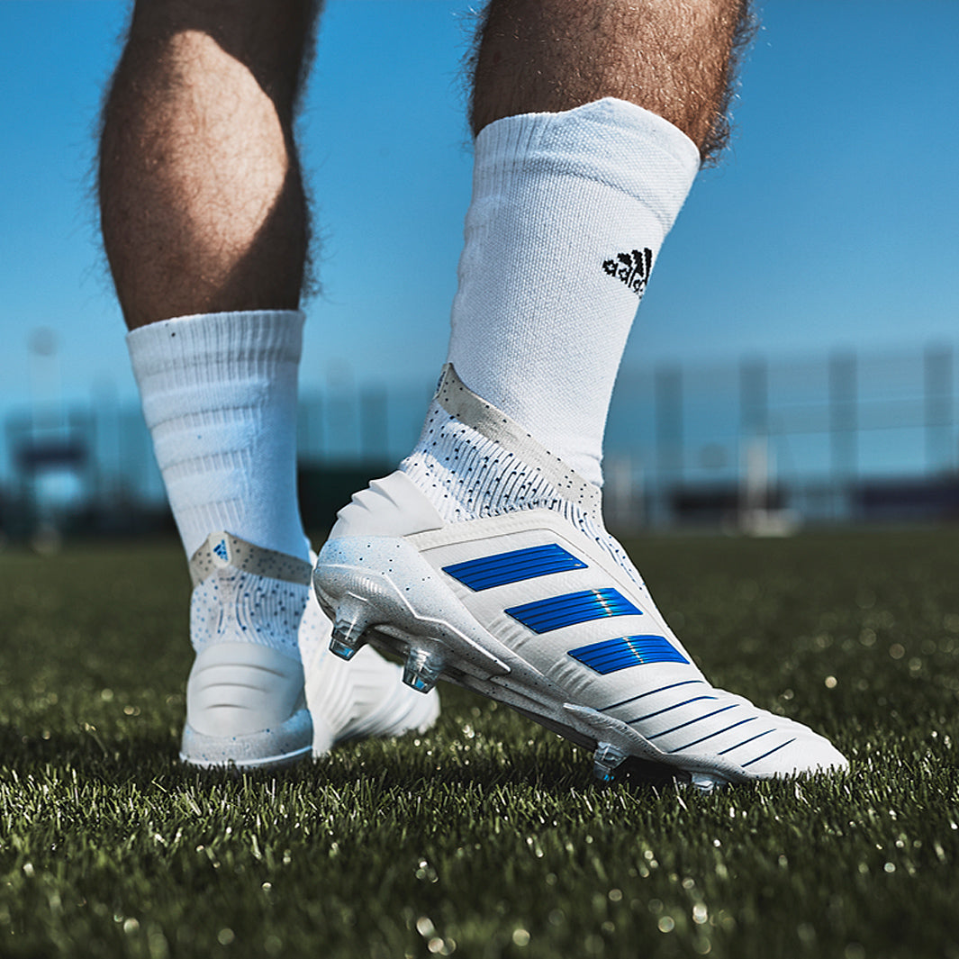 adidas Predator 19+ FG - White/Bold Blue - Firm Ground - Mens