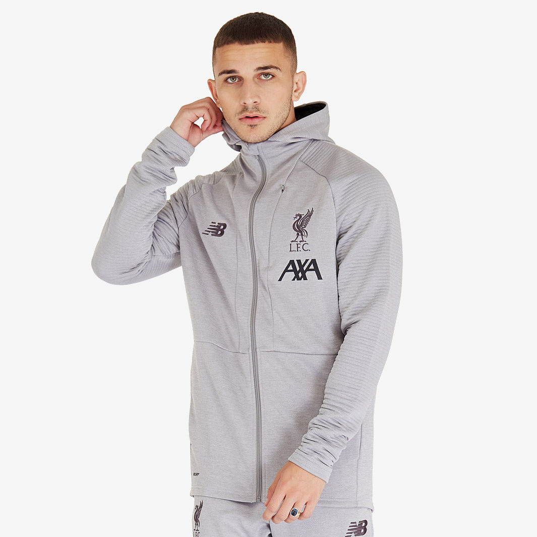 New Balance Liverpool FC 19/20 Travel Full Zip Hoody - Grey Marl
