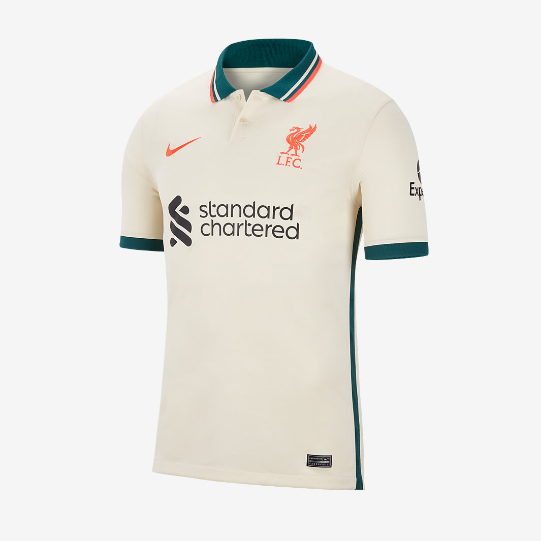 Nike Liverpool 21/22 Away Stadium SS Jersey - Pale Ivory/Fossil