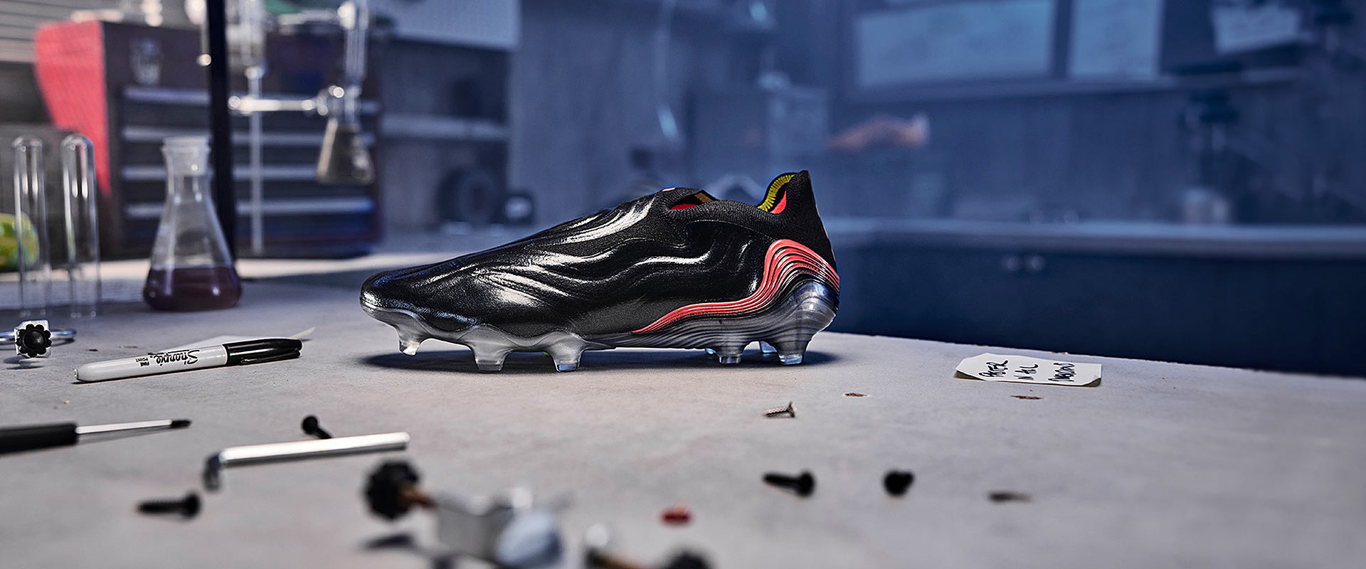 adidas Copa Sense+ FG - Core Black/Solar Red/Team Solar Green