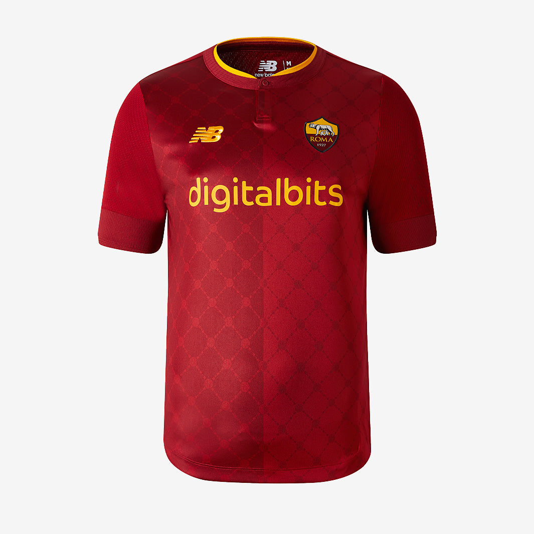 New Balance AS Roma 22/23 Home Shirt - Red - Mens Replica