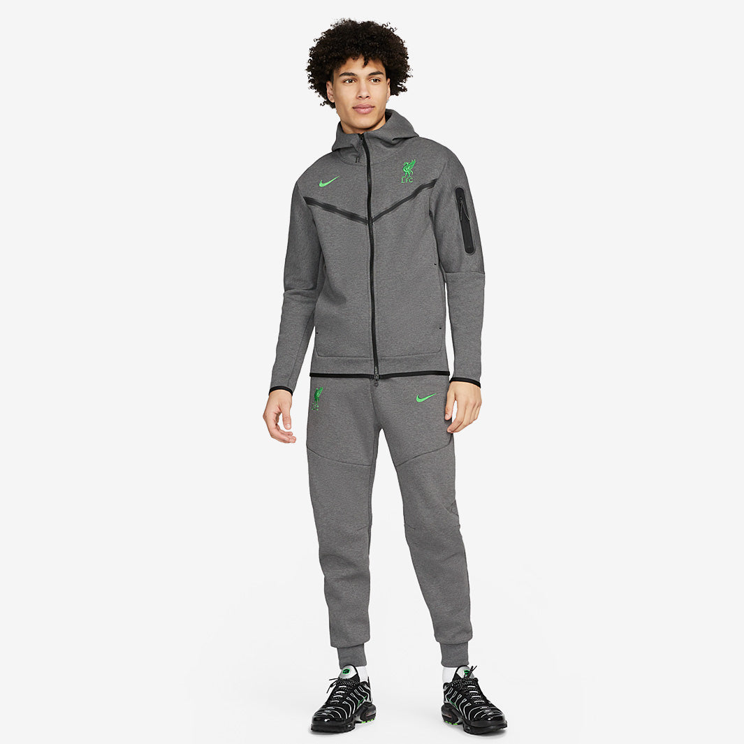 Nike Liverpool FC 23/24 Tech Fleece Hoodie FZWR - Charcoal Heather